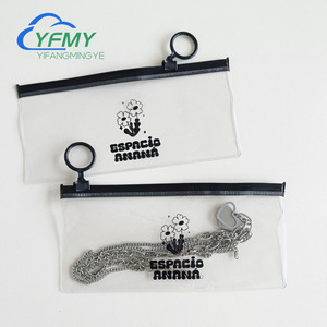 堅牢なPVCジッパーポーチ、安全なグリッププルリング付き-好みに合わせた透明なジッパーバッグ、リングプル付き - Product Image 5