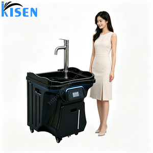KISEN Lavacabezas Portátil Moderno para Salón de Belleza, Tazón Móvil para Spa Capilar, Lavabo Portátil para Silla de Lavado de Cabello - Product Image 5