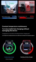 Chargeur de voiture sans fil magnétique 15W, support de fixation en silicone pour tableau de bord, éclairage RGB, support de téléphone sécurisé