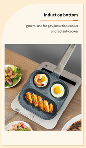 <span class=keywords><strong>3</strong></span> en 1 fundición a presión antiadherente de aluminio sartén huevo bistec sartén sin palo desayuno sartén plana sartén antiadherente utensilios de cocina - Product Image 3