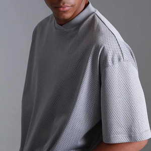 100 poliéster ojo de pájaro malla de punto transpirable Camiseta deportiva al por mayor - Product Image 4