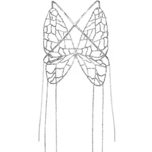 BNX ювелирные изделия Бабочка кисточка сексуальный горный хрусталь цепочка бюстгальтер комплект ювелирных изделий