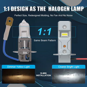 Precio de fábrica al por mayor H3 bombilla de faro LED 30W 3400LM 6000K Enfoque de iluminación mismo diseño que la bombilla de niebla HID para actualización reftofit - Product Image 4