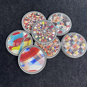 Posavasos Redondo de Cerámica Quanzhou 202305, Aislante del Calor, Grueso, con Diseño, para Cocina y Comedor - Product Image 1