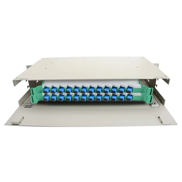 24 Port ODF Unit Fiber Optic Patch Panel GB-A Modular Optical Distribution Frame with Splicing Tray for FTTH