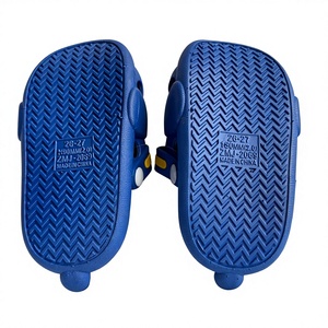 Cartoon <b>Slippers</b> for Kids Blue with 3D Logo Plush Lining Cushioned Strip All Seasons Toe Plastic Upper EVA Midsole 15MM Sole - Product Image 4