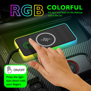 Cargador Inalámbrico para Auto con Botón TIPO-C <span class=keywords><strong>2</strong></span>, Plataforma de Carga Rápida Inalámbrica de 15W para Vehículos Eléctricos - Product Image 3