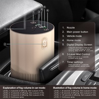 Diffuseur d'arômes électrique rechargeable par USB portable, affichage numérique, plastique, utilisation en hôtel, diffuseur d'huiles essentielles pour voiture, nouvelle batterie