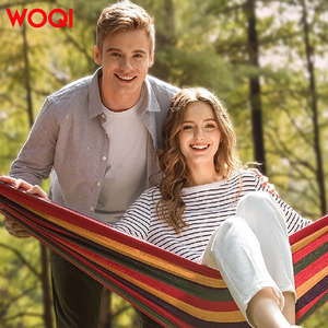Woqi xách tay đu võng 2 cây Quan Hệ Đối với cắm trại du lịch bãi biển hoạt động ngoài trời bền Polyester cotton vải vải - Product Image 5
