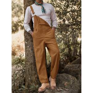 2025 Men's Corduroy Bib <b>Overalls</b> Fashion Casual Jumpsuit Adjustable Strap Romper Coverall Workwear Denim <b>Overalls</b> Jumpsuits - Product Image 2