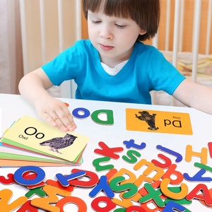 <span class=keywords><strong>Jeu</strong></span> de puzzle magnétique en bois à lettres DIY, idéal pour développer l'orthographe et l'apprentissage <span class=keywords><strong>des</strong></span> enfants, garçons et filles - Product Image 3