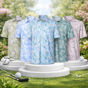 Camisas de Golf para Hombre, de Lujo, con Estampado, Manga Corta, Deportivas, Cómodas, de Secado Rápido, con Logotipo Personalizado - Product Image 1