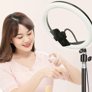 Anneau lumineux LED tricolore de 10 pouces avec trépied de 2 m pour maquillage, diffusion en direct et vidéos TikTok – Vente en gros - Product Image 6