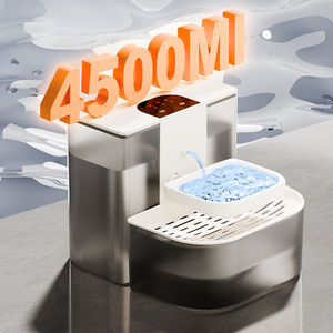 Distributeur d'eau pour chat alimenté par batterie 4800 mAh, chauffage à température constante, tuyau en acier inoxydable, télécommande - Product Image 1