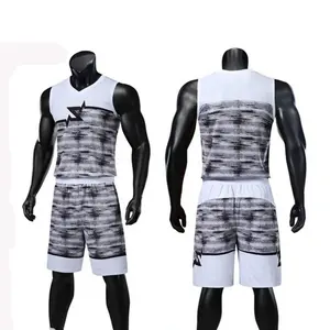 篮球制服彩色高品质标志定制轻质青年设计男子篮球短套酷篮球服