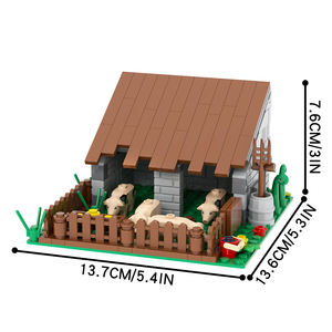 NOUVEAU Cadeau Ferme de Cochons Maison de Ferme Familiale Ensembles avec Animaux et Plantes Blocs de Construction pour Garçons Jouets pour Enfants - Product Image 5