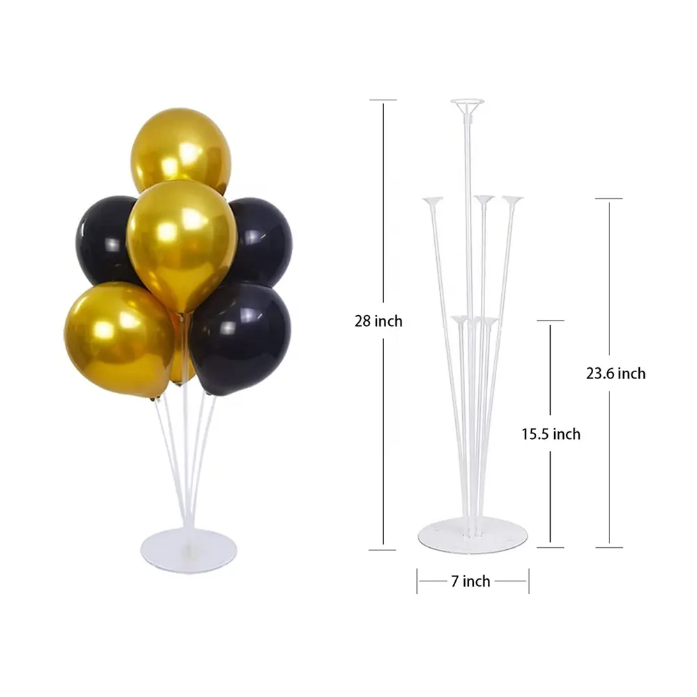 Décoration de fête Support de décoration de ballons colorés Table de support de ballons avec support de ballons à vendre