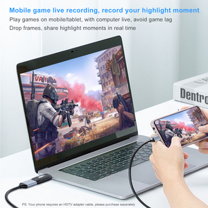 USB 2,0 Tarjeta de captura 1080P Juego Audio Video Recorder para PS4, <span class=keywords><strong>OBS</strong></span>, <span class=keywords><strong>YouTube</strong></span> Streaming - Product Image 2