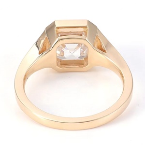 Bague de fiançailles en diamant de laboratoire HPHT CVD certifié IGI, or massif 18 carats, taille Asscher, diamant de laboratoire solitaire, bague de mariage - Product Image 3