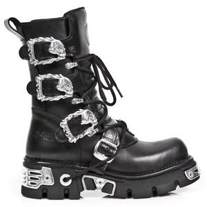 Bottes montantes rétro personnalisées pour hommes et femmes, style punk urbain espagnol, plateforme rock avec éléments moto et métalliques - Product Image 1