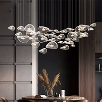 Lustre suspendu en verre de style moderne et luxueux pour restaurant, salon, hôtel, décoration intérieure