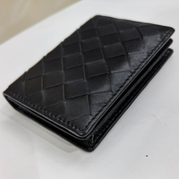 Dompet Kulit Asli Anyaman, Tas Kartu Bahan Kulit Domba Laris Manis, Dompet Pria dan Wanita, Tempat Kartu