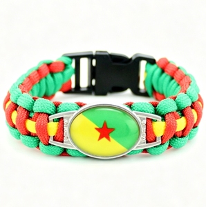 Pulsera de Paracord Personalizada con la Bandera de Costa Rica, Brazalete Trenzado de Supervivencia para Recuerdo de <span class=keywords><strong>Viaje</strong></span> <span class=keywords><strong>a</strong></span> la Playa y Accesorios para Fans - Product Image 4