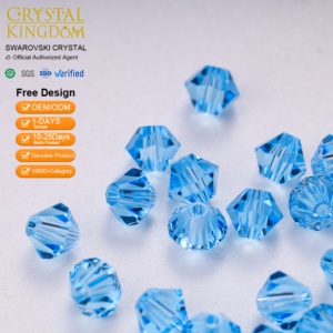 Perline Bicono in Cristallo Austriaco <span class=keywords><strong>Swarovski</strong></span> per Creazione di Gioielli, Accessori Fai-da-Te, Charm per Donna, Perline in Vetro Sfaccettate - Product Image 1