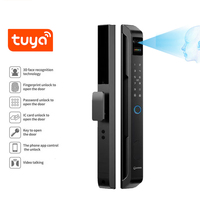 Serrure de porte intelligente Orbita de haute qualité avec reconnaissance faciale 3D, contrôle WiFi et par application, empreinte digitale, carte RFID, carte mémoire pour porte en aluminium