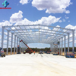 Atelier <span class=keywords><strong>préfabriqué</strong></span> léger et isolé à grande portée, détachable, en acier galvanisé et peint, avec toit ondulé et <span class=keywords><strong>mur</strong></span> de parapet - Product Image 4