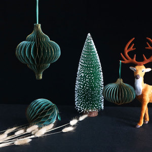 Adorno Navideño <span class=keywords><strong>de</strong></span> Papel con Diseño <span class=keywords><strong>de</strong></span> Panal 3D, Bolas para Árbol <span class=keywords><strong>de</strong></span> Navidad, Colgantes <span class=keywords><strong>Decorativos</strong></span> para Fiesta <span class=keywords><strong>de</strong></span> Navidad - Product Image 1
