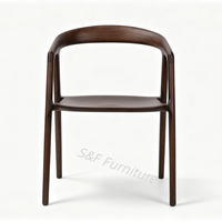 Chaises de salle à manger en bois massif de noyer moderne, durables et faciles à nettoyer, pour la maison, les restaurants, les hôtels et les cafés