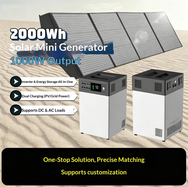 Outdoor Solar Small-scale Power Generation System Portable Camping High-power Energy Storage Inverter Integrated Machine