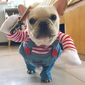 Disfraz divertido de Halloween para perros pequeños y medianos, gatos, ajustable, para fiestas de cosplay, bulldog francés, chihuahua, ropa para mascotas - Product Image 4