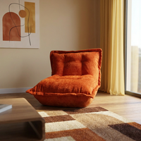 Canapé de sol ergonomique douillet et moelleux en tissu pour salon et chambre à coucher, idéal pour la détente