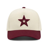 Casquette de baseball structurée à 5 panneaux en 100 % coton avec visière incurvée, logo brodé personnalisé, faible MOQ, marque privée OEM pour les entreprises