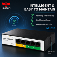 Commutateur réseau géré par le cloud, 2 ports 2,5 Gb + 3 ports RJ45 10/100/1000 Mbps, 5 ports, commutateur réseau géré par le web