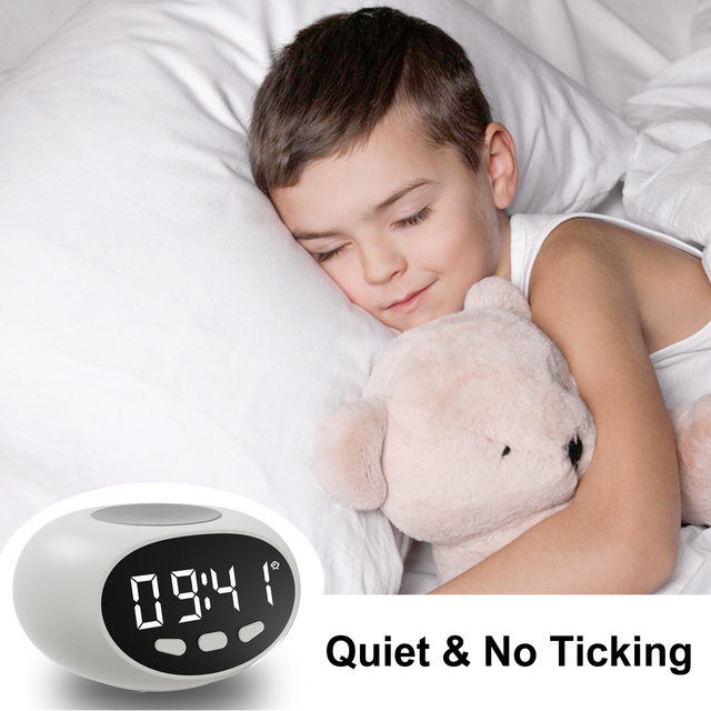 Voice Recordable Alarm Clock with LED Big Display Digital Clock with USB Charging Port Adjustable Volume for Remind Kids Elderly