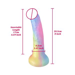 ดิ๊กโด้ซิลิโคนนุ่มขนาดใหญ่พิเศษ XXL สำหรับผู้หญิงและผู้ชาย ขนาด 8 นิ้ว สำหรับการสำเร็จความใคร่ด้วยตนเองและการมีเพศสัมพันธ์ทางทวารหนัก - Product Image 2