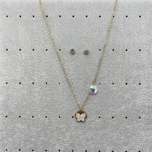 Gargantilla de cadena gruesa Vintage para mujer, Collar con colgante, joyería llamativa, conjunto de pendientes - Product Image 6