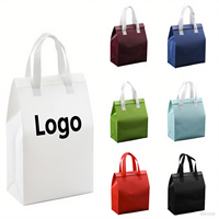 Sac isotherme non tissé de grande capacité à isolation thermique en papier d'aluminium de taille de logo personnalisé