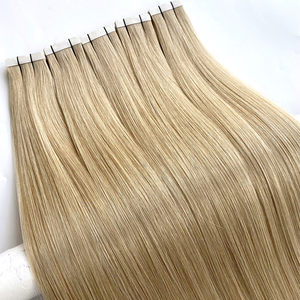 Extensioni per capelli umani Remy vergini europei di lusso 2026 Super Double Drawn con punta piatta invisibile e texture liscia - Product Image 3