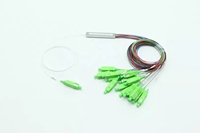 Pabrik Langsung Memproduksi 1X4 1X8 1X16 1X32 Fiber PLC Splitter 2.0Mm SC APC Singlemode FTTH Fiber Optical PLC Splitter