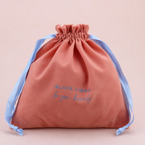 Sac cosmétique personnalisé pas cher, grand sac en velours à cordon pour chaussures/rasoir/sèche-cheveux - Product Image 2