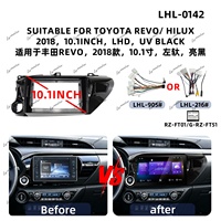 Frame Stereo Audio Mobil 10 INCH untuk TOYOTA HILUX 2018+ LHD, Frame Monitor Mobil, Frame Pemutar DVD Mobil, Panel Fascia, Frame Radio Mobil Android