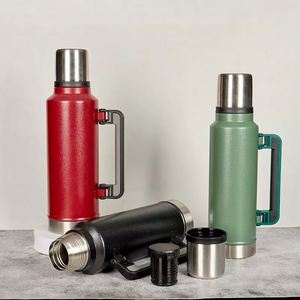 Thermos de camping 1L 1.4L 1.9L en acier inoxydable, bouteille d'eau isolée sous vide, gourde de voyage pour sports de plein air - Product Image 2