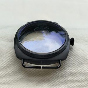 Boîtier <span class=keywords><strong>de</strong></span> <span class=keywords><strong>montre</strong></span> noir <span class=keywords><strong>de</strong></span> 47mm, en acier inoxydable 316l, verre saphir, adapté au mouvement <span class=keywords><strong>de</strong></span> la série Eta6497 6498 Seagull St36 - Product Image 4