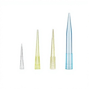 หัวปิเปตไมโครพลาสติก PP แบบมีขีดบอกปริมาตร 10ul 200ul 1000ul สีใส สีฟ้า สีเหลือง - Product Image 2