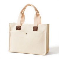 Sacs fourre-tout en toile personnalisés avec impression de logo, grande capacité, design minimaliste moderne pour les salons professionnels, le shopping, les cadeaux d'entreprise