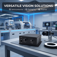 Contrôleur manuel analogique pour source de lumière LED industrielle, variateur de lumière à deux canaux 60W pour système de vision de caméra d'inspection CCD